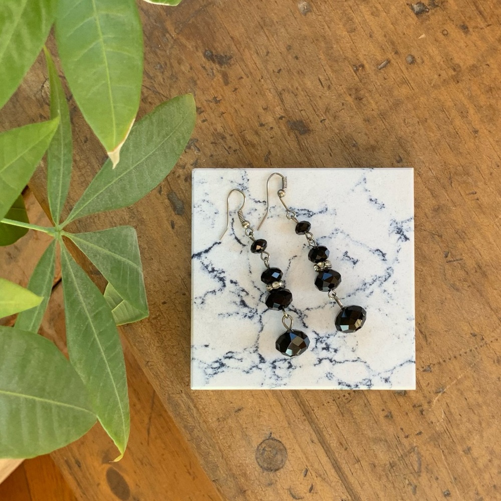 Black Dangly Earrings